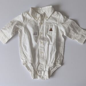 GAP Baby Ivory Long Sleeve Bodysuit